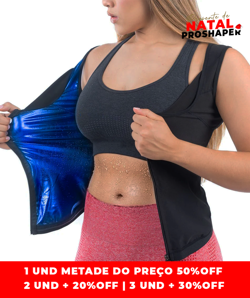 Colete ziper Efeito Sauna original Proshaper - Feminino