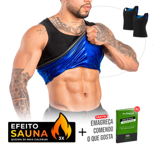 Camiseta Regata de Efeito Sauna Fitness - Masculina + Ebook Receitas